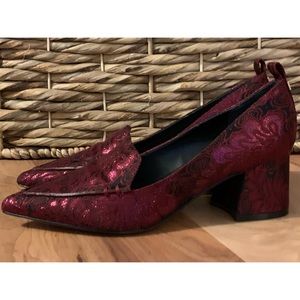 Ivanka Trump  Baina2 Heels Dark Red Patterned 7M